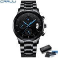 thumbnail image 1 of Mens Watch CRRJU Men Chronograph Luxury Waterproof Watches Fashion Blue Business Stainless Steel Watch For Men relogio masculino, 1 of 6