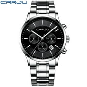 Mens Watch Casual Sport Watch CRRJU Top Brand Luxury Army Military Mens Wrist Watch stainless steel Clock Relogio Masculino