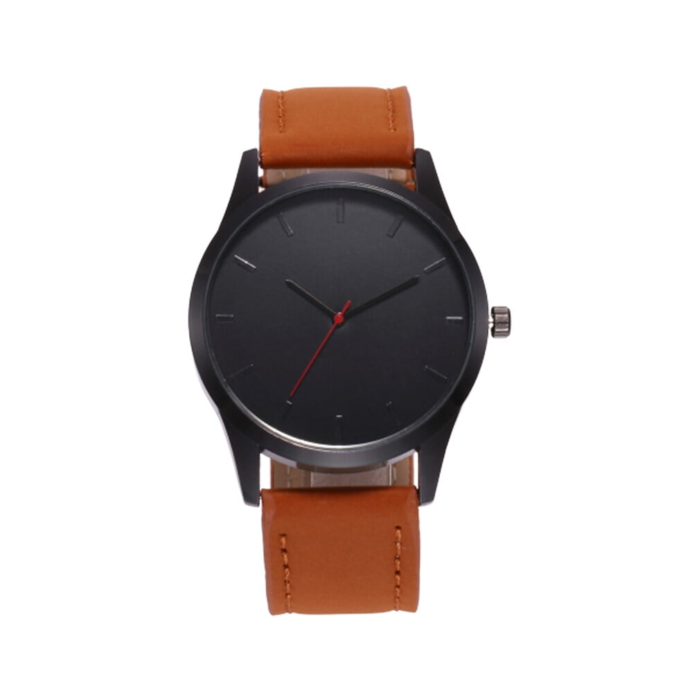 Leather analog wrist watch best sale