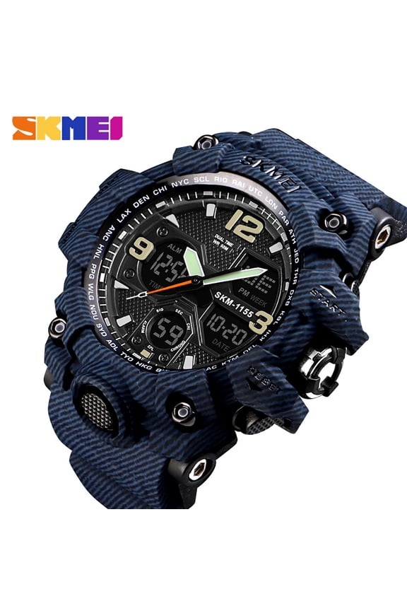 Mens Watches Men Sport Christmas Gifts Watch Watches for Men Mens Watches Display Christmas Analog Digital LED Electronic Wrist Gifts for Him Gifts for Dad Watches