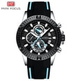 thumbnail image 1 of Mens Watches Military Sports Watch (Chronograph/Waterproof/Luminous/Calendar) Silicon Band Quartz Watch for Men, 1 of 7