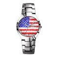 thumbnail image 1 of Mens Watches Silvery Steel Band Top Brand Waterproof Japan Quartz Watch Christmas Men Business Clock American Flag Vintage 3 Watches, 1 of 4