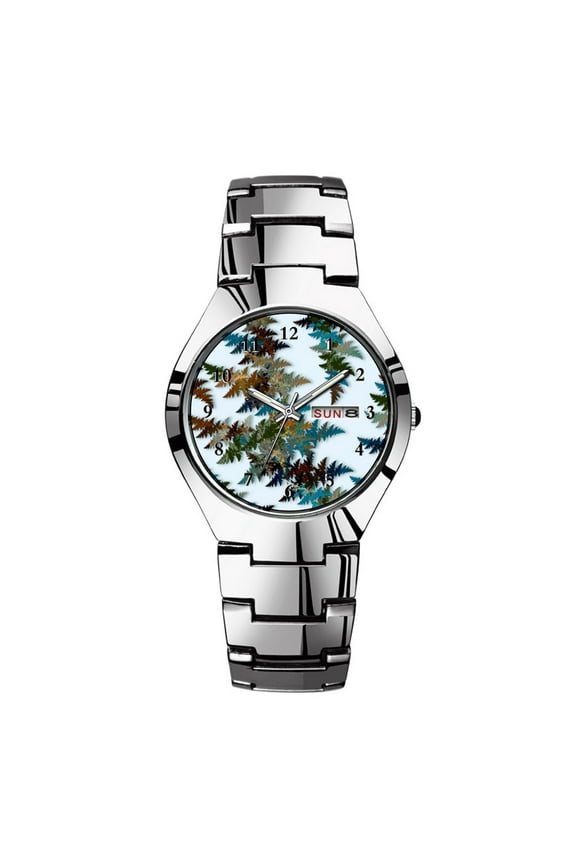 Mens Watches Silvery Steel Band Top Brand Waterproof Japan Quartz Watch Christmas Men Business Clock Arctic Camouflage Watches