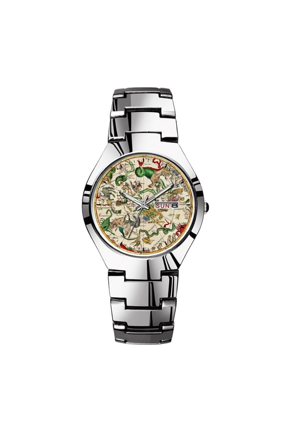 Mens Watches Silvery Steel Band Top Brand Waterproof Japan Quartz Watch Christmas Men Business Clock Astronomy 29 wrist watches