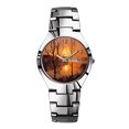 thumbnail image 1 of Mens Watches Silvery Steel Band Top Brand Waterproof Japan Quartz Watch Christmas Men Business Clock USA, New England, Maine. Autumn Sunrise Wrist Watches, 1 of 4
