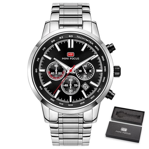 Mens Watches Top Brand Luxury Quartz Multifunction Luminious Waterproof Sport Wristwatch Stainless Steel Strap Relogio Masculino