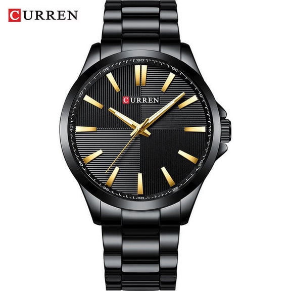 Mens Watches Top Brand Luxury Stainless Steel Band Watch for Men CURREN Wristwatch Fashion Business Quartz Clock Man Waterproof