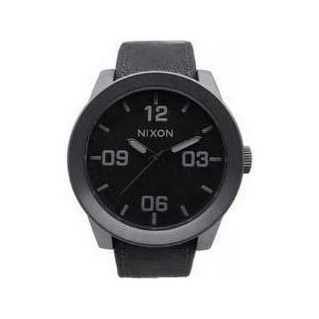 Mens Water Resistant Leather Wristwatch
