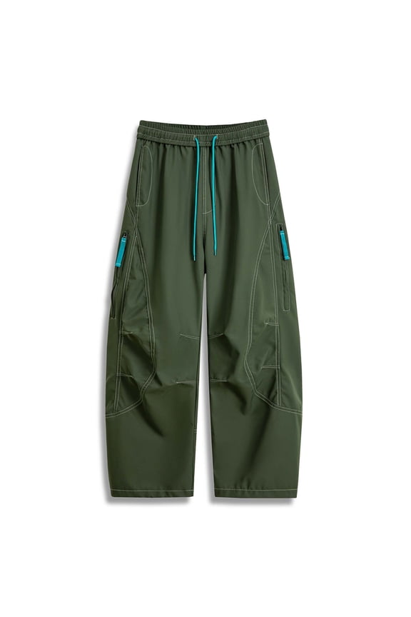 Mens Water Resistant Techwear Pants Outdoor Shell Trousers Unisex Hiking Athletic Bottoms Summer Lightweight Pants L