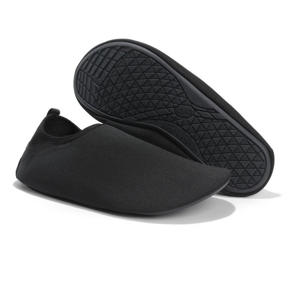 Mens Water Shoes Quick Dry Barefoot Aqua Yoga Slip-on Swim Shoes BLACK Size 9