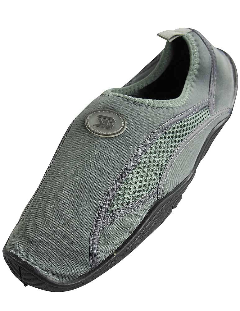 Mens Water Shoes for Pool Beach Surf Aqua Socks 37352-7D(M)US grey 5909