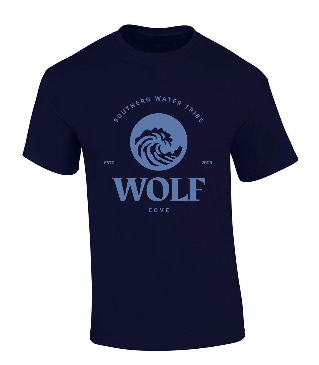 Mens Water Tshirt Water Tribe Wolf Cove Short Sleeve T-shirt-Navy ...
