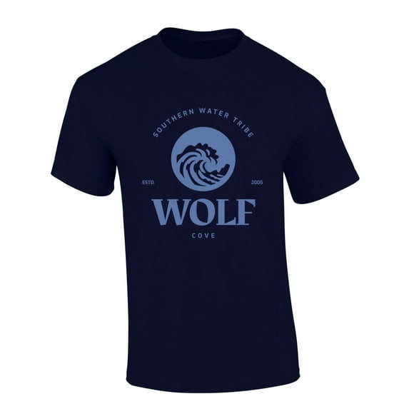 Mens Water Tshirt Water Tribe Wolf Cove Short Sleeve T-shirt-Navy-xxl