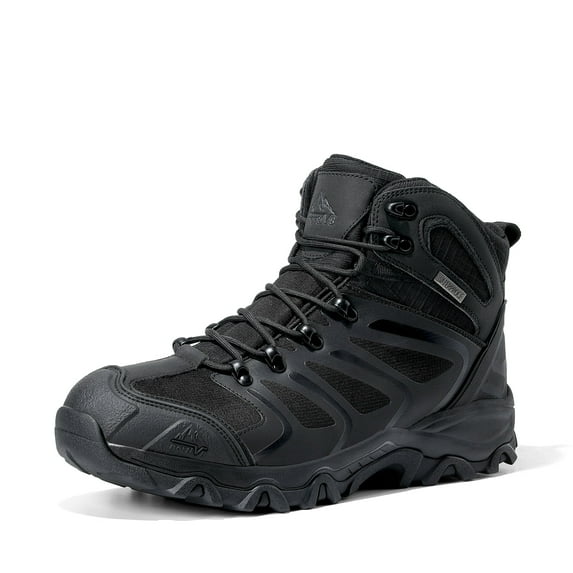 Mens Waterproof Ankle-High Hiking Boots - Lightweight Outdoor Shoes for Trekking Trails