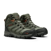 BURUDANI Mens Waterproof Ankle-High Hiking Boots - Lightweight Outdoor Shoes for Trekking Trails