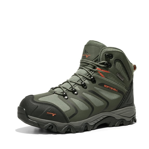 Mens Waterproof Ankle-High Hiking Boots - Lightweight Outdoor Shoes for Trekking Trails