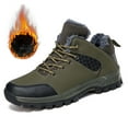thumbnail image 1 of Mens Waterproof Ankle-High Hiking Boots Outdoor Men Hiking Shoes Winter Warm Sport Sneakers Male Lightweight Outdoor Shoes for Trekking Trails, 1 of 11