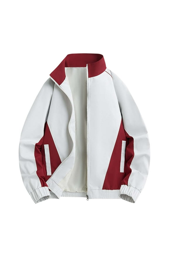 Mens Waterproof Bomber Jackets Stand Collar Outdoor Windbreaker Rainjacket Sports Hiking Long Sleeve Zip-Up Jackets Khaki, 2XL