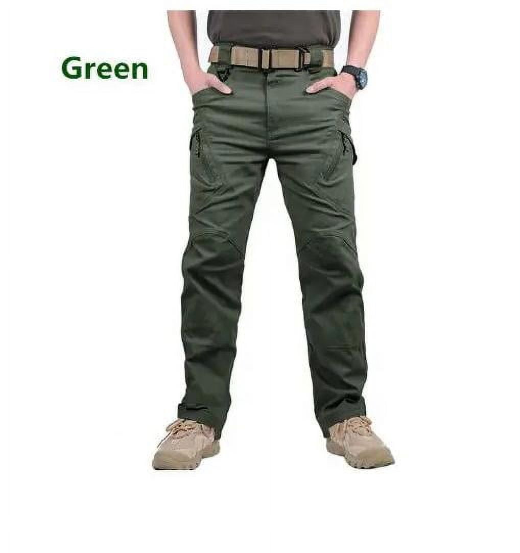 Mens Waterproof Cargo Pants Elastic Multiple Pocket SWAT Combat