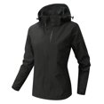 thumbnail image 1 of Mens Waterproof Comfy Rain Jackets Solid Color Hoodies Loose Windproof Sports Fall And Winter Black Jackets Trench Coats M-4XL Up to 65% Off!, 1 of 6
