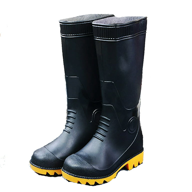 Mens Waterproof Fishing Boots, Durable Knee-High Rubber Wading Deck Boots  (43) 