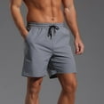 thumbnail image 1 of Mens Waterproof Shorts Elastic Waist Lined Mesh 4 Inch Inseam Outdoor Swim Trunks, 1 of 5