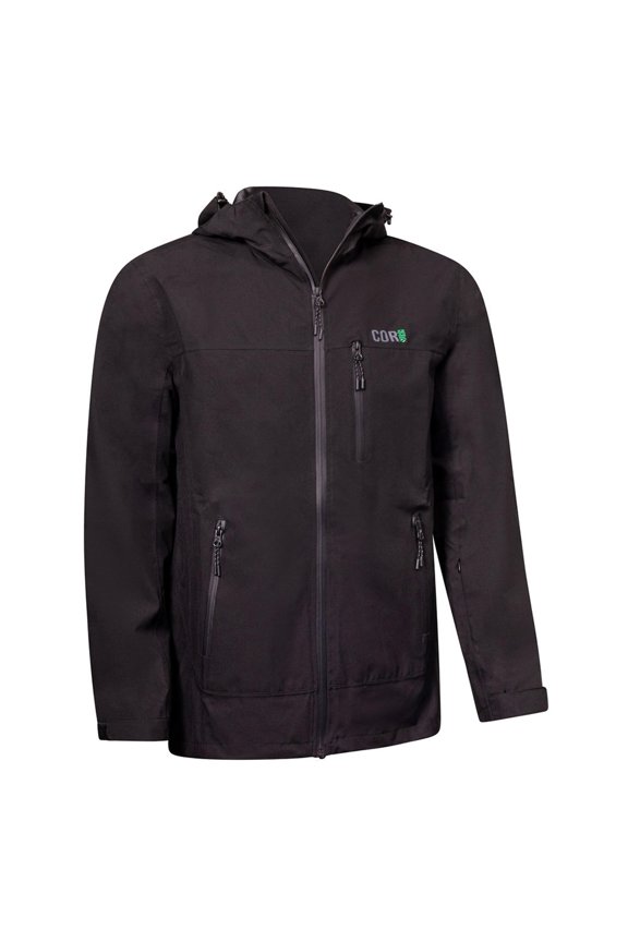 Mens Waterproof Stretch Rain Jacket with Hood | All-Season Packable Lightweight Travel Rain Jacket for Men | The Huakai by COR Surf (Large)