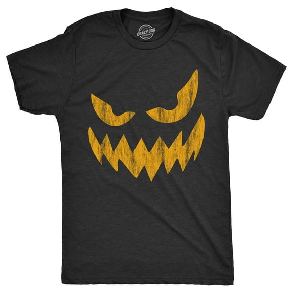 Mens Wavy Mouth Wayne Pumpkin T Shirt Funny Halloween Jack O Lantern Terrifying Smile Tee for Guys Graphic Tees