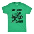 thumbnail image 1 of Mens We Ride At Dawn T Shirt Funny Sarcastic Lawn Mower Grass Cutting Joke Tee for Guys Graphic Tees, 1 of 7