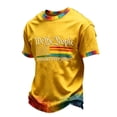 thumbnail image 1 of Mens We The People Means Everyone American Flag Rainbow Pride T-Shirt Short Sleeve Casual Graphic Top for All Occasions, 1 of 5