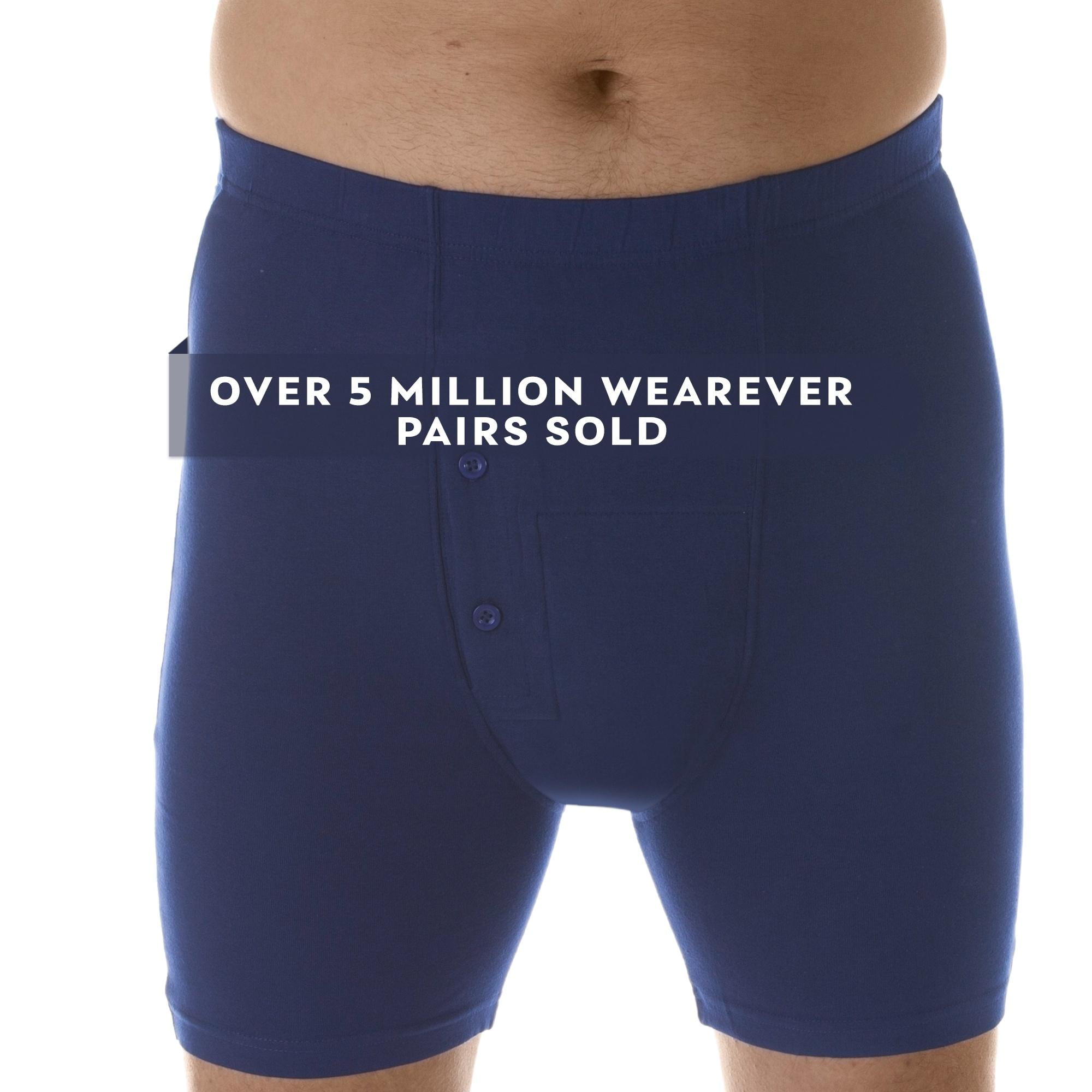 Mens Wearever Washable Incontinence Boxer Briefs 2X Navy