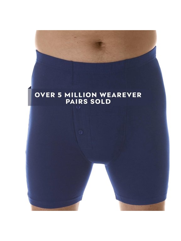 Mens Wearever Washable Incontinence Boxer Briefs - Navy Blue - Size 3X