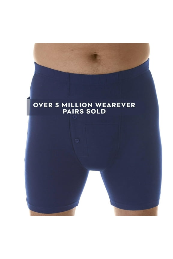 Men's Washable Incontinence Boxer Briefs, Navy Blue, Size 3X