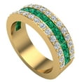 thumbnail image 1 of Mens Wedding Rings Emerald Gemstones Rings 14K Solid Gold 2.67 Carat TW, 1 of 6