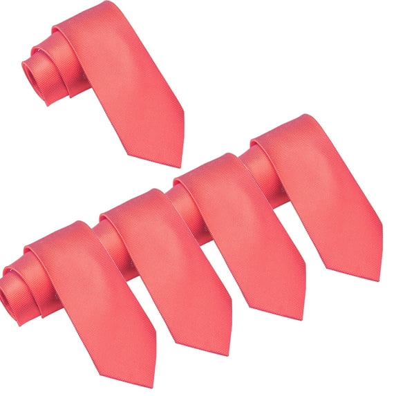 Mens Wedding Tie Wholesale Groomsman Solid Color Skinny Ties 5 Pack (2 inch)