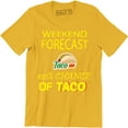 thumbnail image 1 of Mens Weekend Forecast 100% Chance of Tacos Funny Mexican T-Shirt, 1 of 4