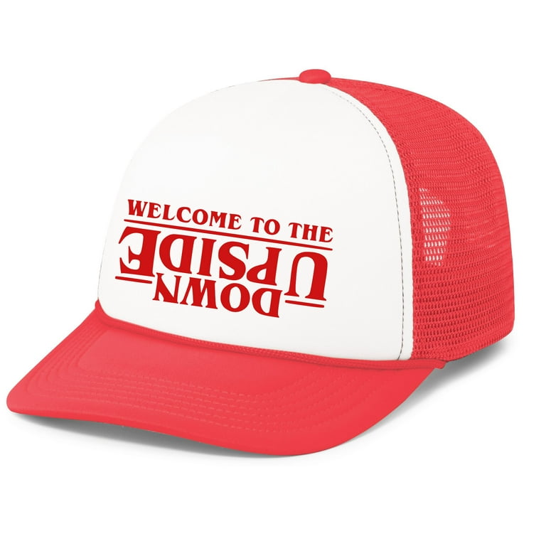 Mens Welcome To The Upside Down Rope Hat Embroidered Foam Front