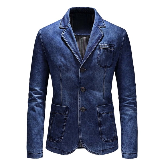 Mens Welding Jacket Pockets Three Button Long Sleeve Daily Casual Style Mens Jackets Y2K,BU2,L