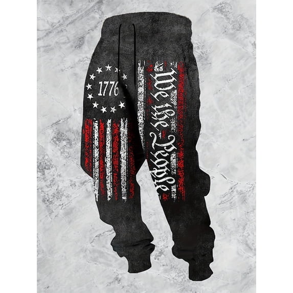 Mens Western Aztec Pants Vintage Drawstring Fall Sweatpants with Pocket Cool Graphic Baggy Jogger Pants Black XXL