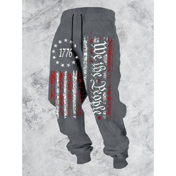 Mens Western Aztec Pants Vintage Drawstring Fall Sweatpants with Pocket Cool Graphic Baggy Jogger Pants Gray L