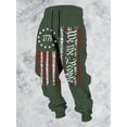 thumbnail image 1 of Mens Western Aztec Pants Vintage Drawstring Fall Sweatpants with Pocket Cool Graphic Baggy Jogger Pants Green M, 1 of 4