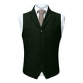 thumbnail image 1 of Mens Western Herringbone Suit Vest Solid Color Sleeveless Slim Fit Business Waistcoat for Suit/Tuxedos Wedding Dinner, 1 of 5