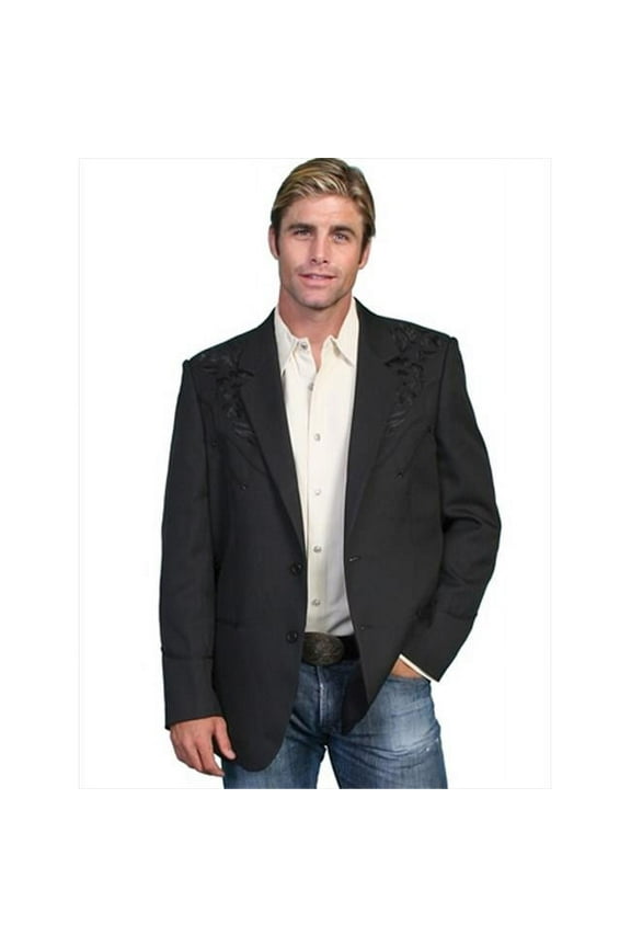 Mens Western Jacket - Black, 48