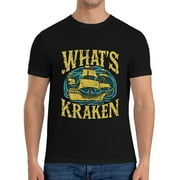 Mens What's Kraken Retro T Shirt Black