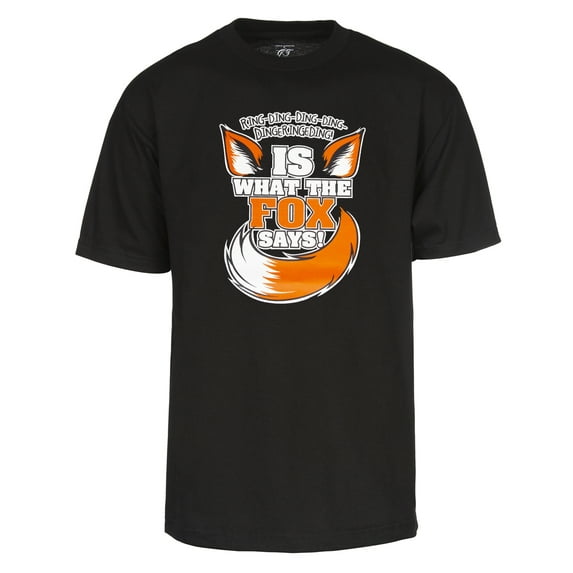 Mens What the Fox Says Short-Sleeve T-Shirt - Black - Medium