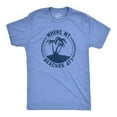 thumbnail image 1 of Mens Where My Beaches At T Shirt Funny Summer Vacation Tee Graphic Tees, 1 of 7