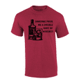 thumbnail image 1 of Mens Whiskey Bottle & Glass Double Shot Of Whiskey Humorous Funny Mens Short Sleeve T-Shirt-Antique Cherry-XX-Large, 1 of 1