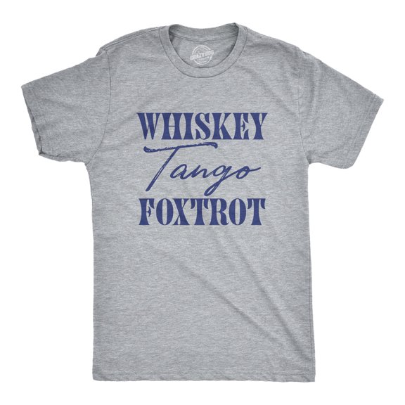 Mens Whiskey Tango Foxtrot T Shirt Funny WTF Phonetic Alphabet Tee for Guys Graphic Tees
