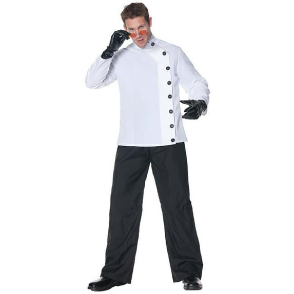 Mens White & Black Mad Scientist Shirt Costume - 2XL