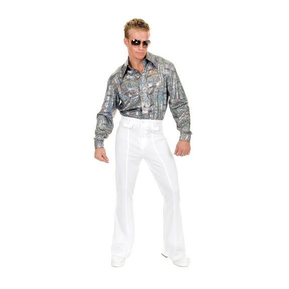 Mens White Disco Pants